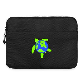 Tortue Terre Planète Monde Retour Carte Globe - Sacoche pour ordinateur portable 15 pouces - noir - Devant