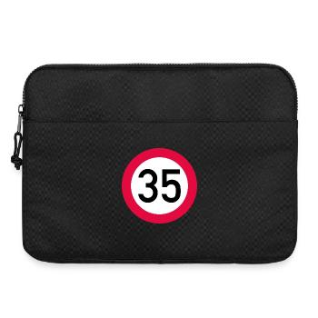 35. Geburtstag Achtung! Verkehrsschild 35 Km/h - Laptoptasche 15" - Schwarz - Vorne