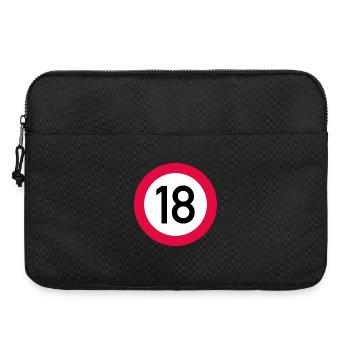 Attention au 18e anniversaire ! Panneau de signalisation 18 Km/h - Sacoche pour ordinateur portable 15 pouces - noir - Devant