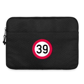39e anniversaire Attention ! Panneau de signalisation 39 Km/h - Sacoche pour ordinateur portable 15 pouces - noir - Devant