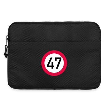 47e anniversaire Attention ! Panneau de signalisation 47 Km/h - Sacoche pour ordinateur portable 15 pouces - noir - Devant