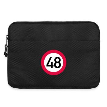 48e anniversaire Attention ! Panneau de signalisation 48 Km/h - Sacoche pour ordinateur portable 15 pouces - noir - Devant