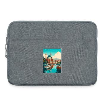 Istanbul Turkey Harbour Mosaic Travel Poster - Laptop bag 15" - heather grey - Front