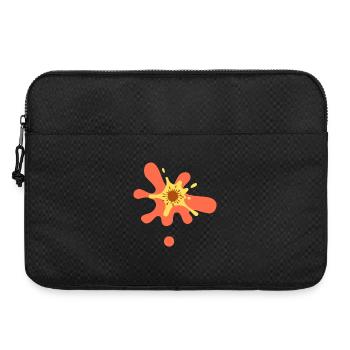 Colour Blot Splatter Orange-Yellow - Laptop bag 15" - black - Front