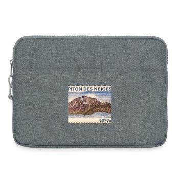 Timbre Piton des Neiges - Sacoche pour ordinateur portable 15 pouces - gris chiné - Devant