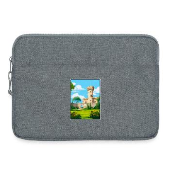 Chaves Portugal Schloss Turm Unter Blauem Himmel Poster - Laptoptasche 15" - Grau meliert - Vorne