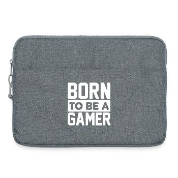 Born to Be a Gamer - Bold Quote - Laptop bag 15" - heather grey - Front