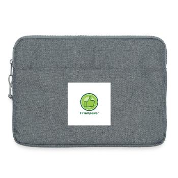 Plantpower Green Thumb Logo - Laptop bag 15" - heather grey - Front