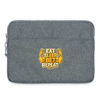 Manger dormir pari répéter - Sacoche pour ordinateur portable 15 pouces - gris chiné - Devant