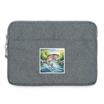 truite arc-en-ciel - Sacoche pour ordinateur portable 15 pouces - gris chiné - Devant