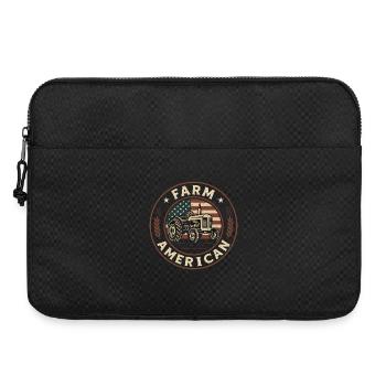 Landwirtschaftstraktor Stolzer Landwirt Patriotische Amerikanische Flagge - Laptoptasche 15" - Schwarz - Vorne