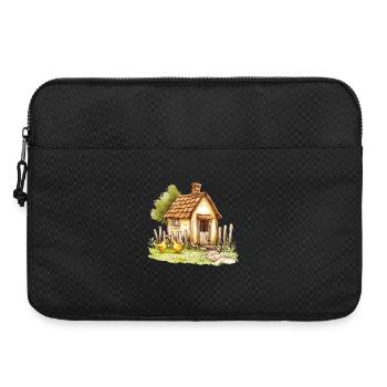Petites poules de maison de campagne Peinture à l’aquarelle - Sacoche pour ordinateur portable 15 pouces - noir - Devant