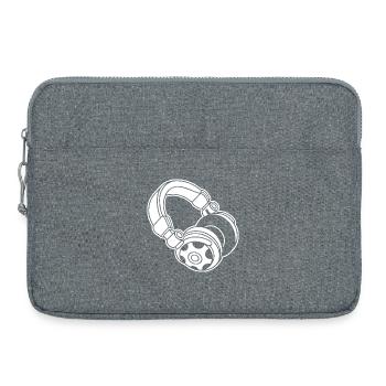 Headphone Silhouette: DJ & Music Vibes - Laptop bag 15" - heather grey - Front