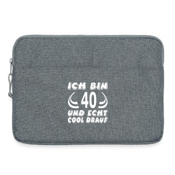 Anniversaire 40 - Sacoche pour ordinateur portable 15 pouces - gris chiné - Devant