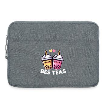 Duos Bubble Tea Adorables - Sacoche pour ordinateur portable 15 pouces - gris chiné - Devant