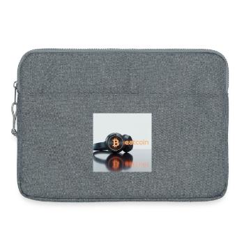 Beatcoin Headphones Crypto Vibe - Laptop bag 15" - heather grey - Front