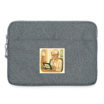 Oma Karin  - Laptoptasche 15" - Grau meliert - Vorne