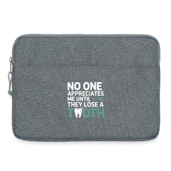 Zahntechniker Okklusion - Laptoptasche 15" - Grau meliert - Vorne