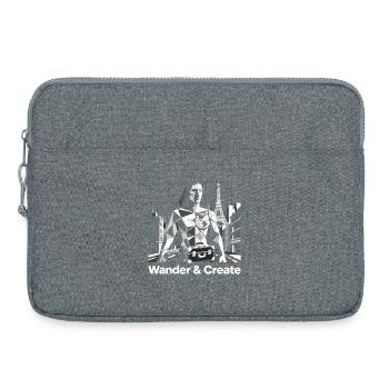 Voyage Art Design Carte du monde Paris Wanderlust - Sacoche pour ordinateur portable 15 pouces - gris chiné - Devant