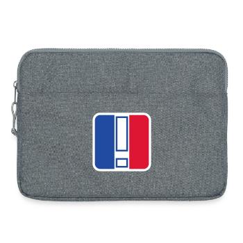 Exclamation League Icon – Sportfan Design - Laptop bag 15" - heather grey - Front