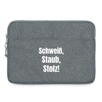 Sweat, dust, pride! - Laptop bag 15" - heather grey - Front