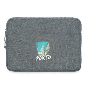 Tour of the Clérigos Porto art illustration - Laptop bag 15" - heather grey - Front