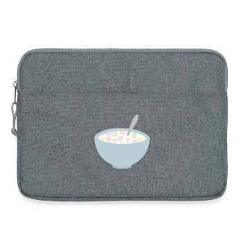 Illustration de bol de céréales pastel - Sacoche pour ordinateur portable 15 pouces - gris chiné - Devant