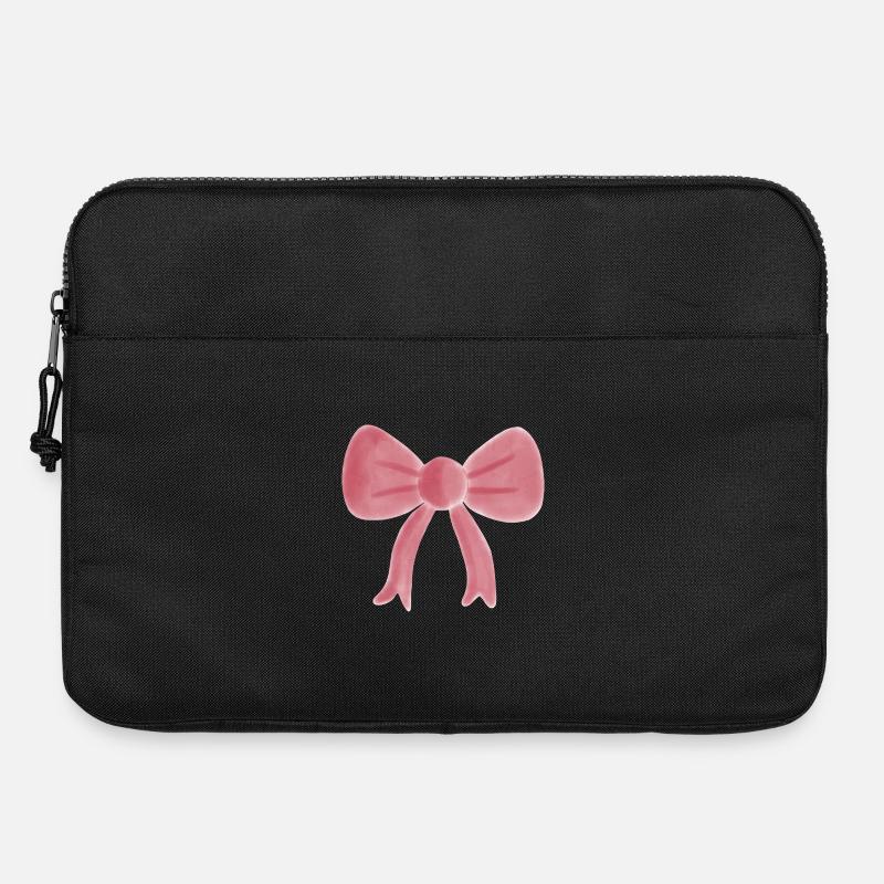 Pastellrosa Aquarellschleife - Laptoptasche 15" - Schwarz