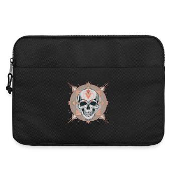 Cyber Geometric Skull Mandala - Laptop bag 15" - black - Front