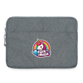 Licorne contre les nazis Licorne arc-en-ciel - Sacoche pour ordinateur portable 15 pouces - gris chiné - Devant