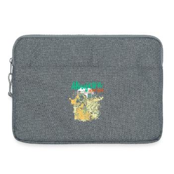 Peneco Albufeira Strand Illustration Algarve - Laptoptasche 15" - Grau meliert - Vorne