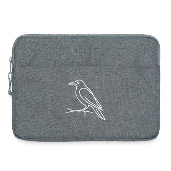 Raven Sketch – Creepy Halloween Motif - Laptop bag 15" - heather grey - Front