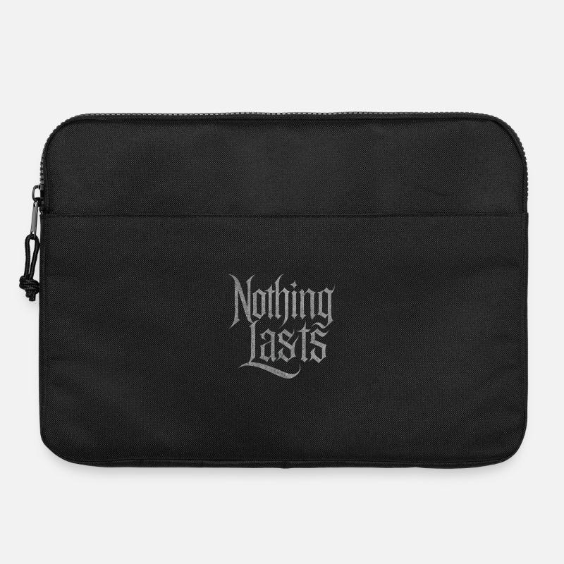 Nothing Lasts Design – Éphémère et style - Sacoche pour ordinateur portable 15 pouces - noir