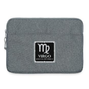 Signe du zodiaque Vierge - Sacoche pour ordinateur portable 15 pouces - gris chiné - Devant