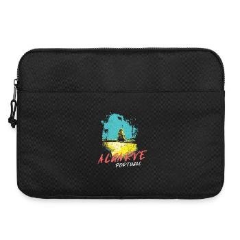 Strand Felsen Algarve Illustration Portugal - Laptoptasche 15" - Schwarz - Vorne
