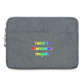 Maremme-Tröge (mehrfarbige Phrase der Toskana) - Laptoptasche 15" - Grau meliert - Vorne