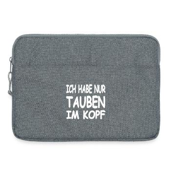 Tauben - Laptoptasche 15" - Grau meliert - Vorne