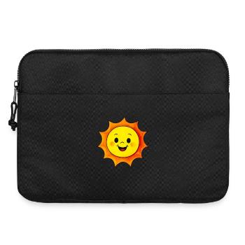 Fröhliche Cartoon Sonne – Lustiges Motiv für Kinde - Laptoptasche 15" - Schwarz - Vorne