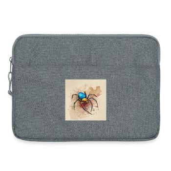 Araignée colorée dans le style aquarelle - Sacoche pour ordinateur portable 15 pouces - gris chiné - Devant