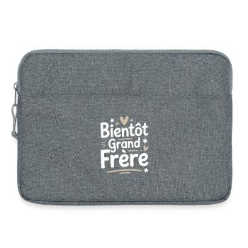 Bientôt Grand Frère - Sacoche pour ordinateur portable 15 pouces - gris chiné - Devant