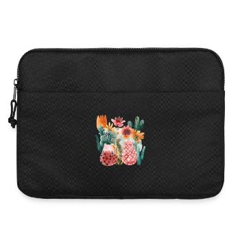 Watercolor Cacti & Flowers – Pastel Nature Aesthetics - Laptop bag 15" - black - Front