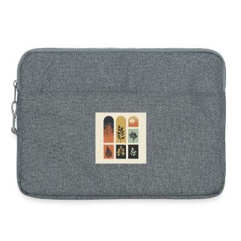 Grille des plantes d’automne - Sacoche pour ordinateur portable 15 pouces - gris chiné - Devant