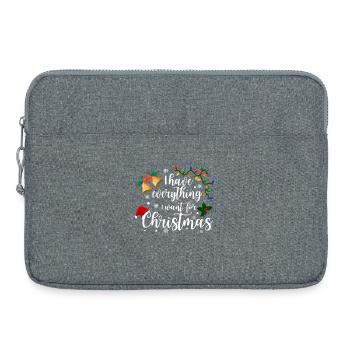 Funny Couple Christmas Shirt - Laptop bag 15" - heather grey - Front