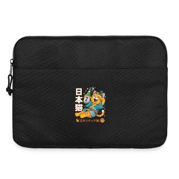 Betrunkene japanische Katze - Lustige Katze T-Shirt - Laptoptasche 15" - Schwarz - Vorne