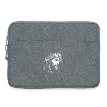 Jésus-Christ Dieu chrétien - Sacoche pour ordinateur portable 15 pouces - gris chiné - Devant
