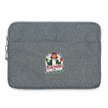 Lehrerin Weihnachten – Unterrichten Superkraft - Laptoptasche 15" - Grau meliert - Vorne
