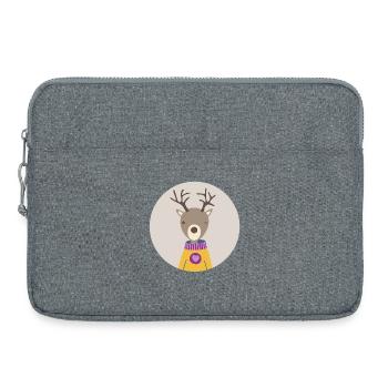 Deer Circle Heart Scandinavian Kids Nordic - Laptop bag 15" - heather grey - Front