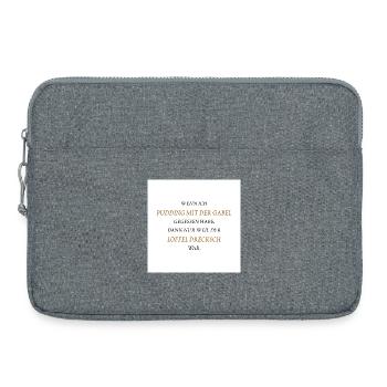 Pudding with a fork - Laptop bag 15" - heather grey - Front