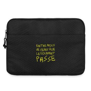 ENTRE NOUS JE SENS QUE LE COURANT PASSE ! - Sacoche pour ordinateur portable 15 pouces - noir - Devant