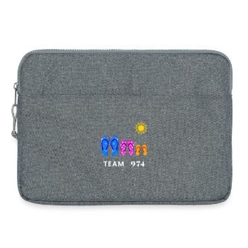 Team 974 savates Summer Sun - Sacoche pour ordinateur portable 15 pouces - gris chiné - Devant